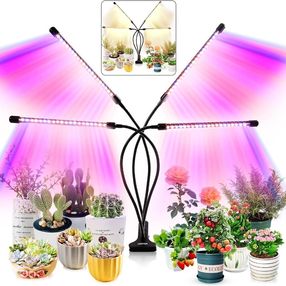 Grow Light for Indoor Plants - Upgraded Version 80 LED Lamps with Full Spectrum